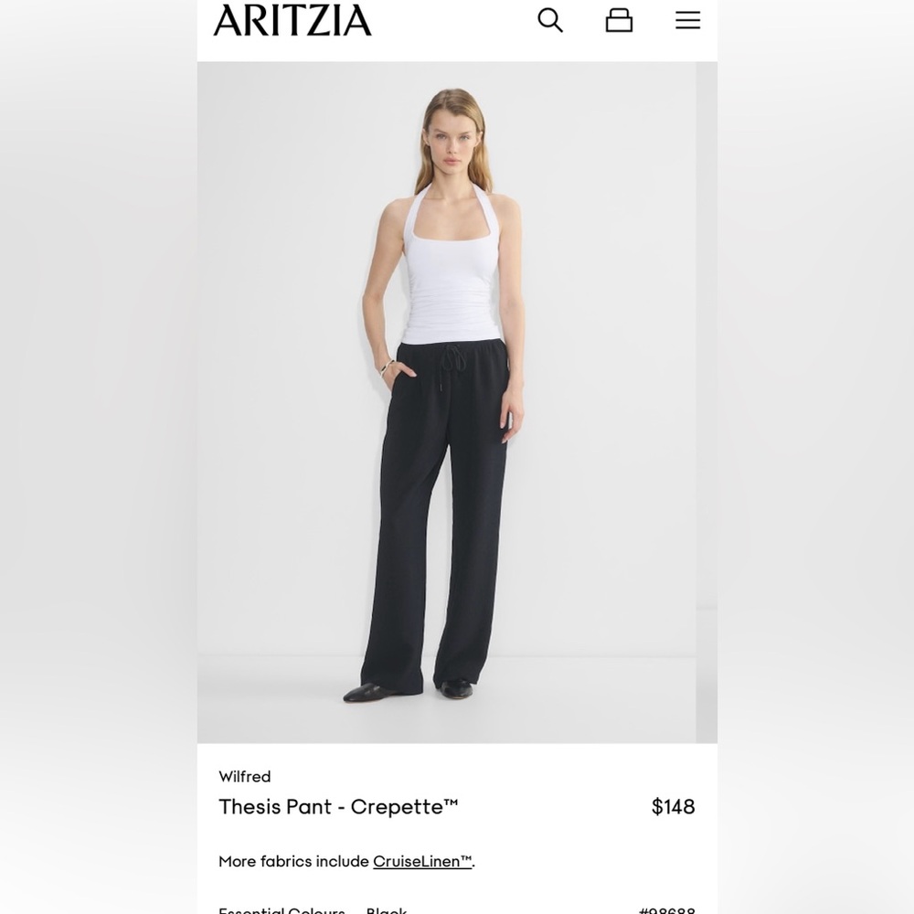 Wilfred Black Crepette™ Trousers